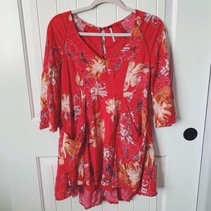 Free People flower patterned tunic